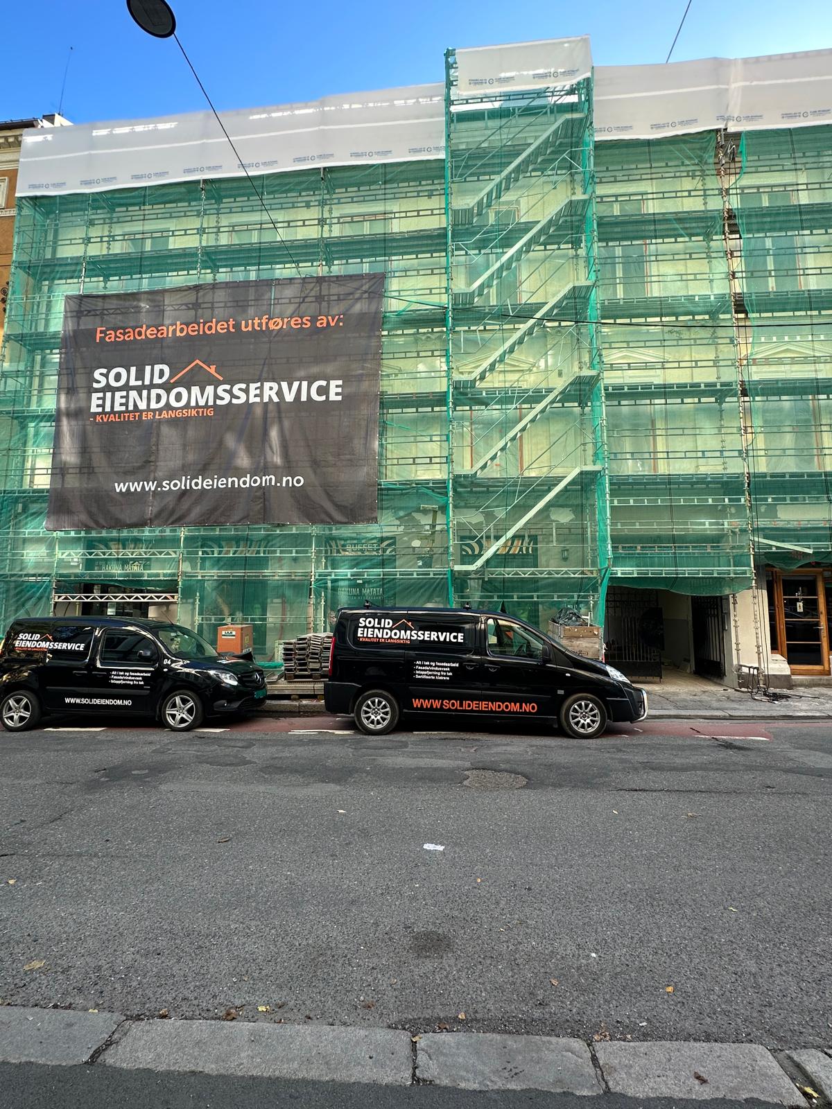 Møllergata 38 fasaderehabilitering - under arbeid 2