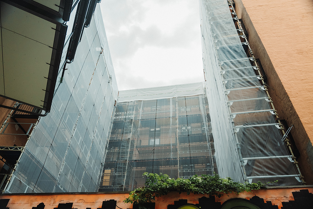 Schweigaards gate 50 fasaderehabilitering - under arbeid 1