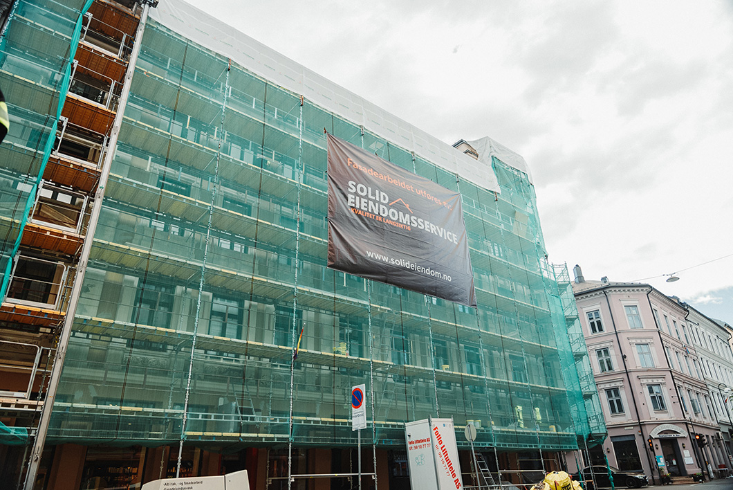 Schweigaards gate 50 fasaderehabilitering - under arbeid 4