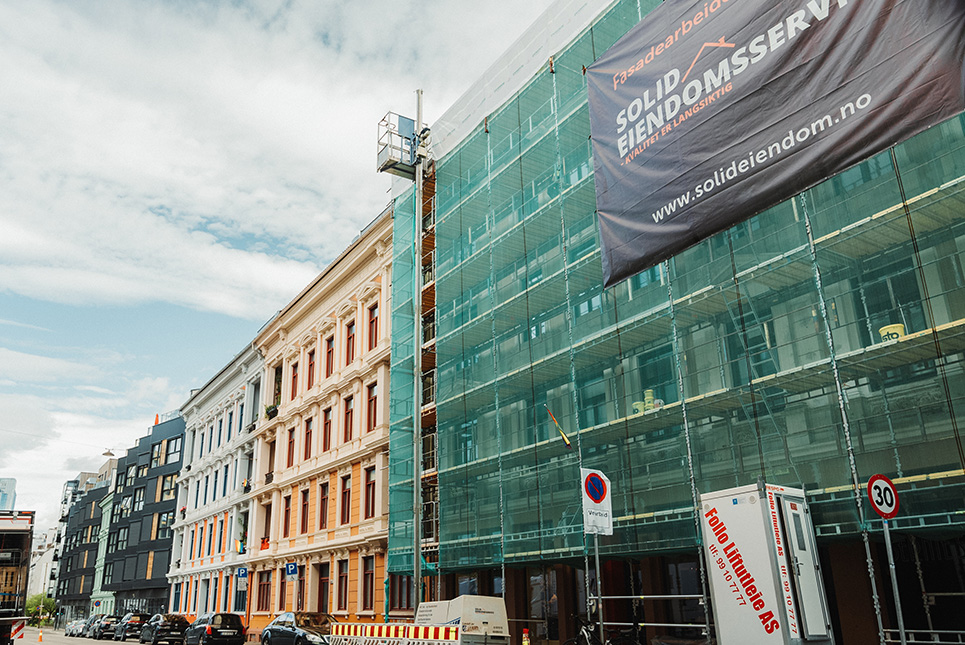 Schweigaards gate 50 fasaderehabilitering - under arbeid 7